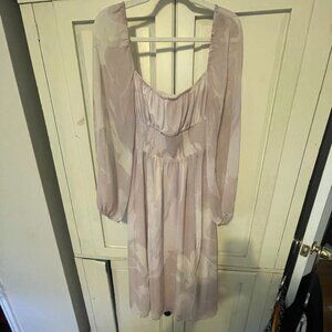 Aritzia Wilfred Flower Dress with Flowey Sleeves